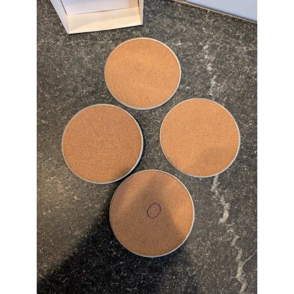 Vintage Australian Wildlife Coasters Set of 4 Kangaroo Crocodile Cork Back 4" - Picture 5 of 8